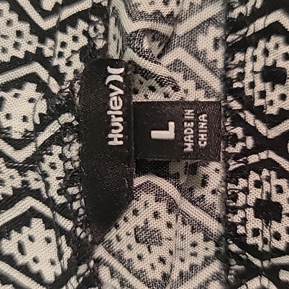 Hurley maxi dress size large black & white super soft low back side slits - Picture 2 of 7